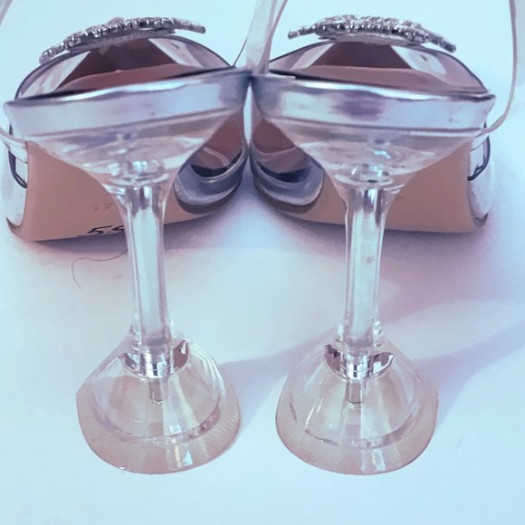 CLEAR CRYSTAL  SLINGBACK PUMPS - Picture 5 of 6